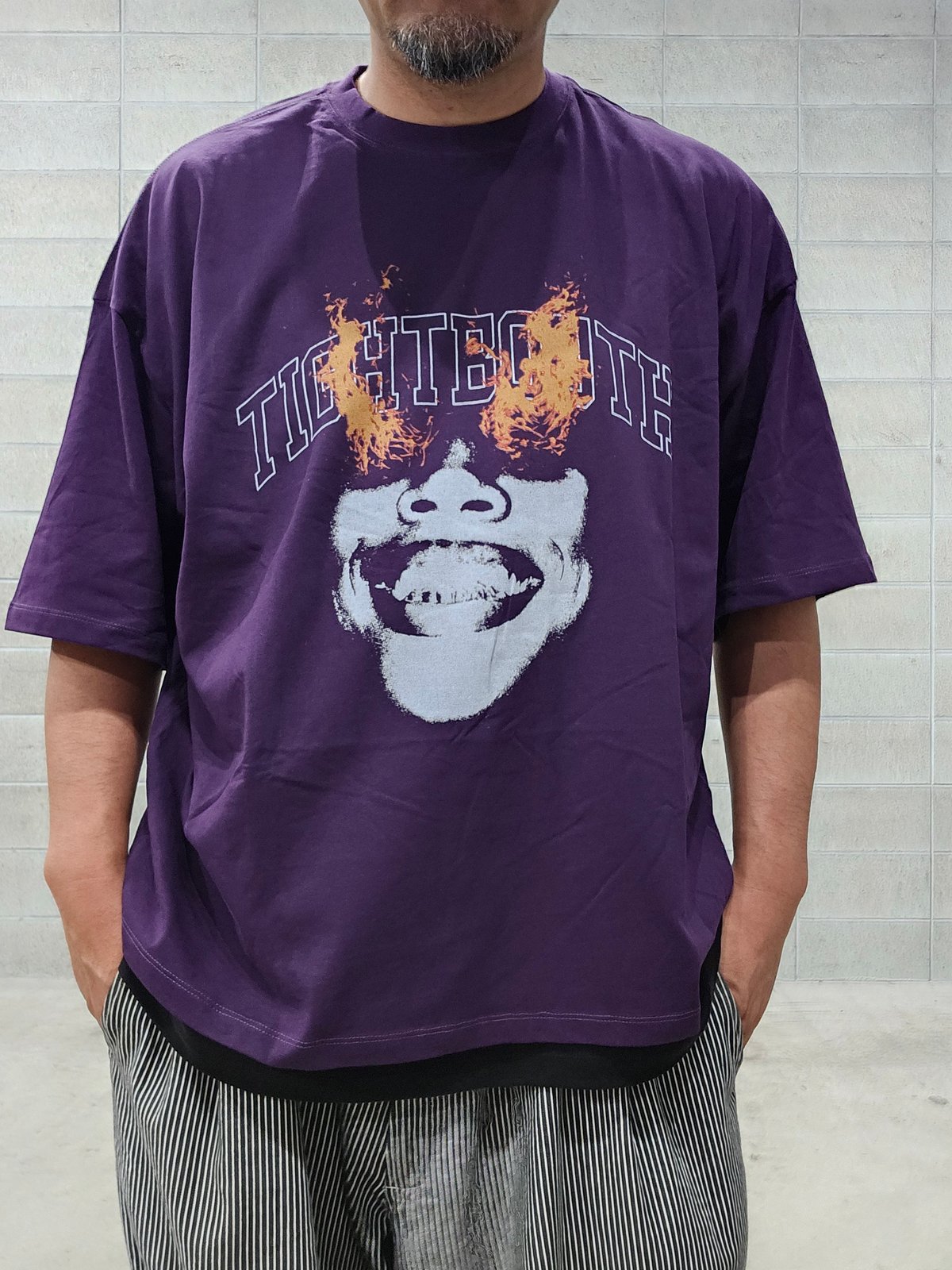 𝐓𝐈𝐆𝐇𝐓𝐁𝐎𝐎𝐓𝐇 | TBPR / BURNING S/S T-SHIRT | Black