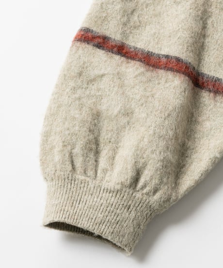 𝐓𝐈𝐆𝐇𝐓𝐁𝐎𝐎𝐓𝐇 | TBPR / BORDER KNIT SWEATER | Gray
