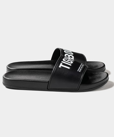 TIGHTBOOTH | TBPR / BIG LABEL SLIDE SANDAL | Black