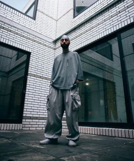 TIGHTBOOTH | TBPR / STRIPE BAGGY CARGO PANTS | Gray