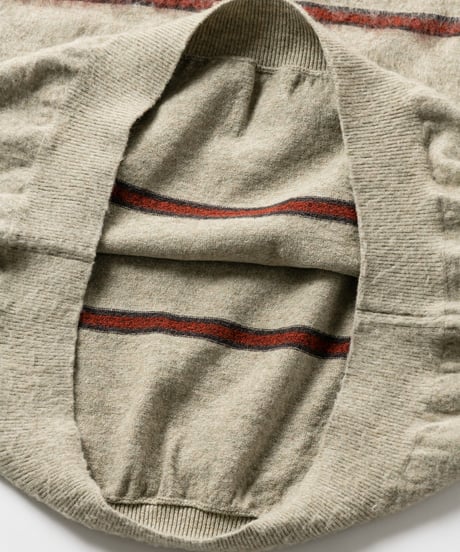 𝐓𝐈𝐆𝐇𝐓𝐁𝐎𝐎𝐓𝐇 | TBPR / BORDER KNIT SWEATER | Gray