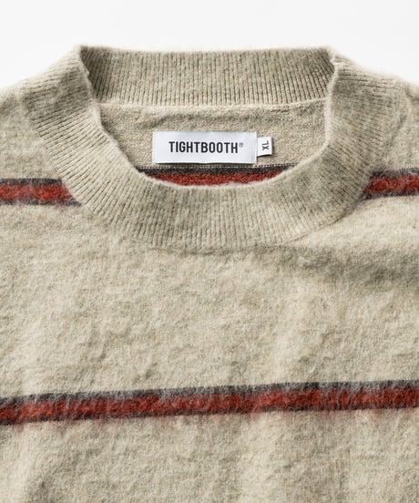 𝐓𝐈𝐆𝐇𝐓𝐁𝐎𝐎𝐓𝐇 | TBPR / BORDER KNIT SWEATER | Gray