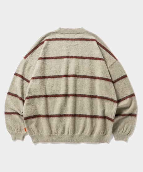 𝐓𝐈𝐆𝐇𝐓𝐁𝐎𝐎𝐓𝐇 | TBPR / BORDER KNIT SWEATER | Gray