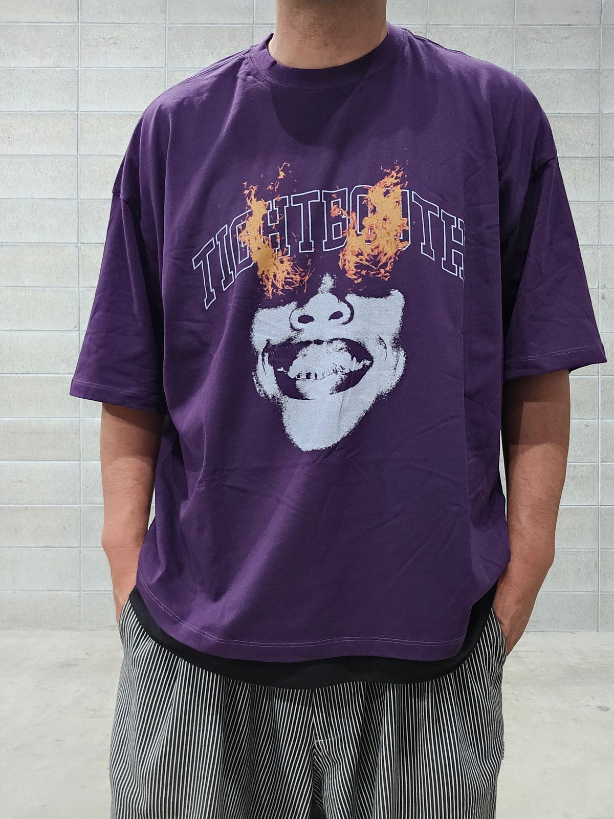 𝐓𝐈𝐆𝐇𝐓𝐁𝐎𝐎𝐓𝐇 | TBPR / BURNING S/S T-SHIRT | Purpl