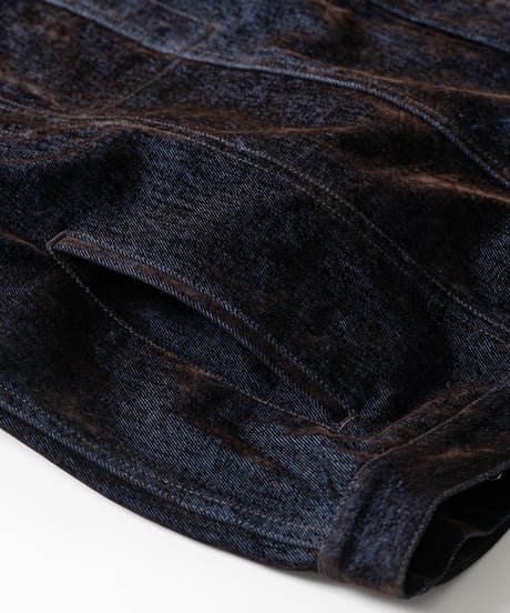 𝐓𝐈𝐆𝐇𝐓𝐁𝐎𝐎𝐓𝐇 | TBPR / FLOCKY DENIM JAKCET | Navy