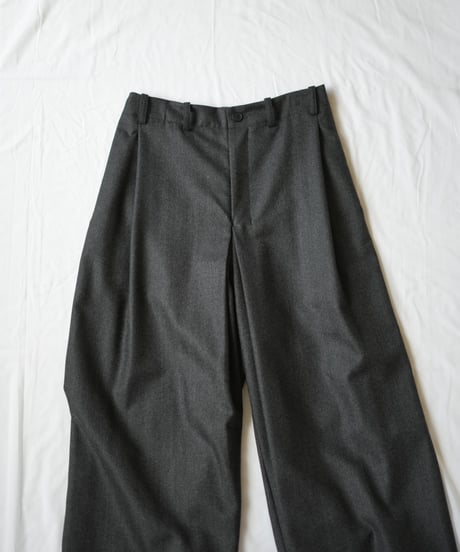 nonnotte "Draping Crotch Box Pleats One-Tuck Trousers"