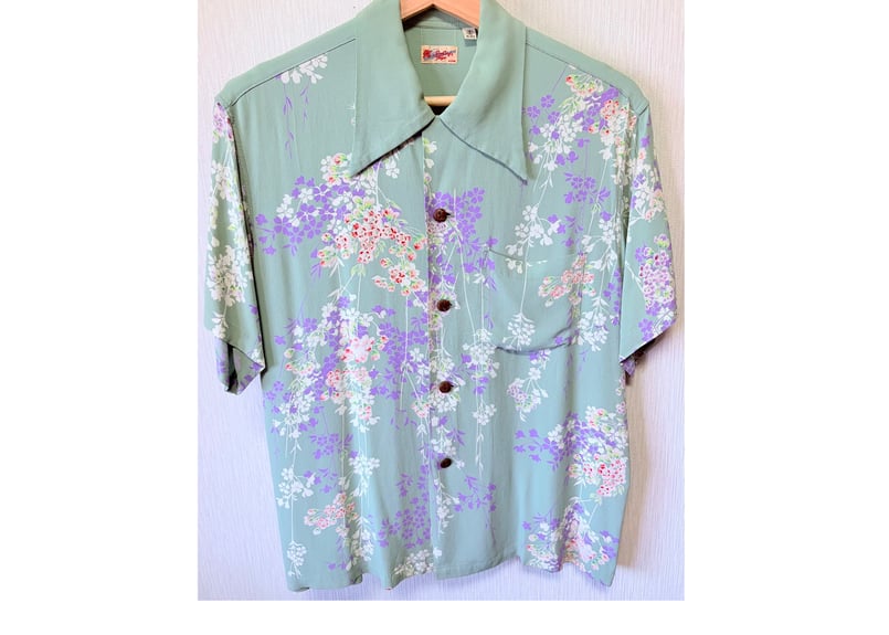 サンサーフ Sun Surf CHERRY BLOSSOMS 桜アロハシャツ Sサイズ 男女兼