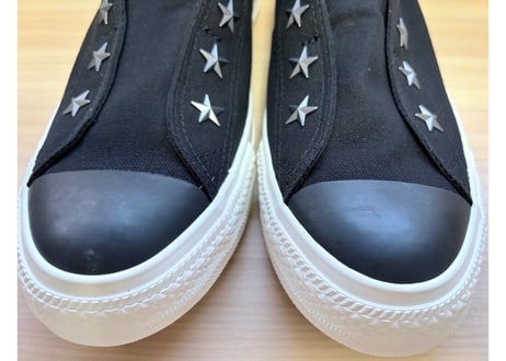 【新品・送料無料・デッドストック】コンバース　CONVERSE ALL STAR STARSLIP OX メンズスニーカー26.5cm 黒/ガンメタリック（スタッズ）