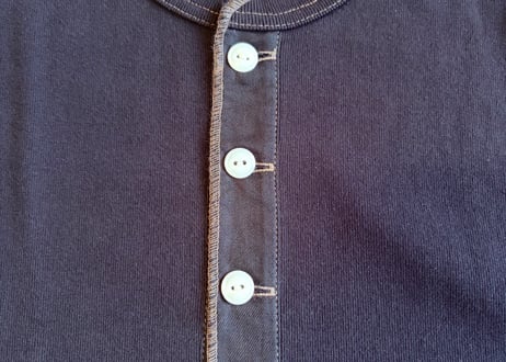リアルマッコイズ THE REAL McCOY'S  JOE McCOY ヘンリーアンダーTシャツ38-40 黒　男女兼用