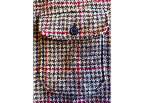 POLO RALPH LAUREN ポロラルフローレン　スエードパッチウールチェックオーバーシャツ　M（US）ウールブレンド