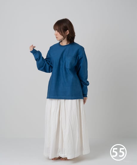 Super Epic Long Sleeve Tee　　　　　［本藍（淡） / 天然藍染］55