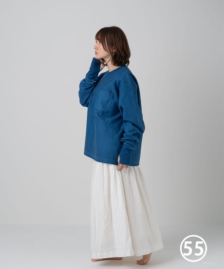 Super Epic Long Sleeve Tee　　　　　［本藍（淡） / 天然藍染］55