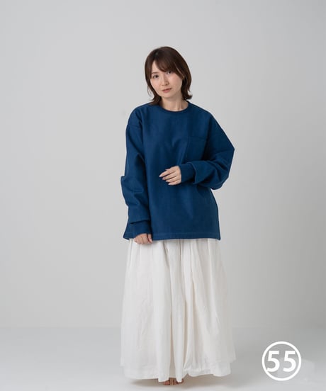 Super Epic Long Sleeve Tee　　　　　［本藍（濃） / 天然藍染］55