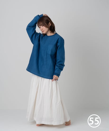 Super Epic Long Sleeve Tee　　　　　［本藍（淡） / 天然藍染］55