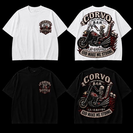CORVO 暴走族 TEE  ※単車計画のステッカー付いてきます