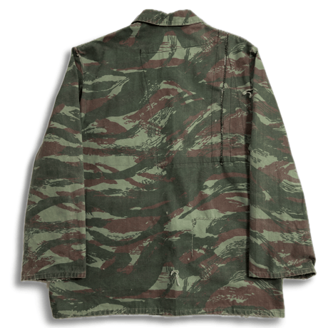 【Vintage】60s-70s French Lizard Camo Hunting Jacket "BORO / Repaired"