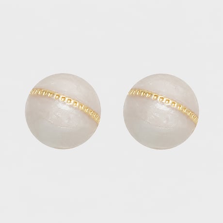 enamel gold line earrings　SH1145