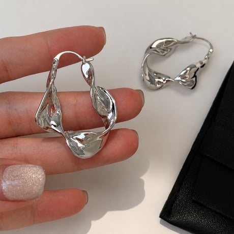 nuance metal hoop earrings　SH1141