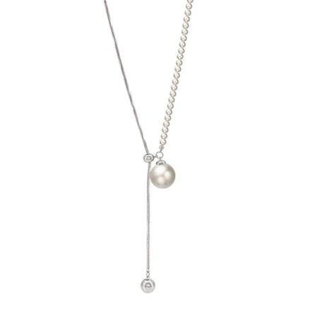asymmetric pearl long necklace　SH1162