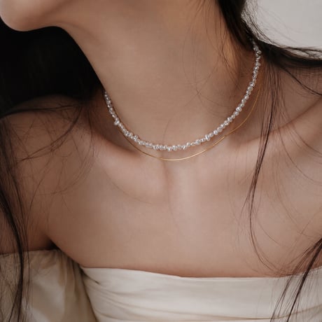 mini baroque pearl necklace　SH1146