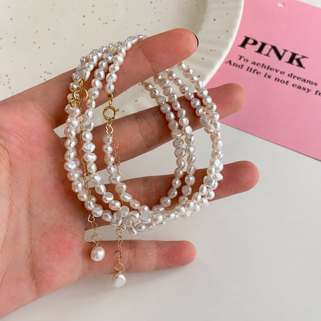 mini baroque pearl necklace　SH1146