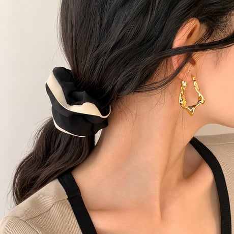 nuance metal hoop earrings　SH1141