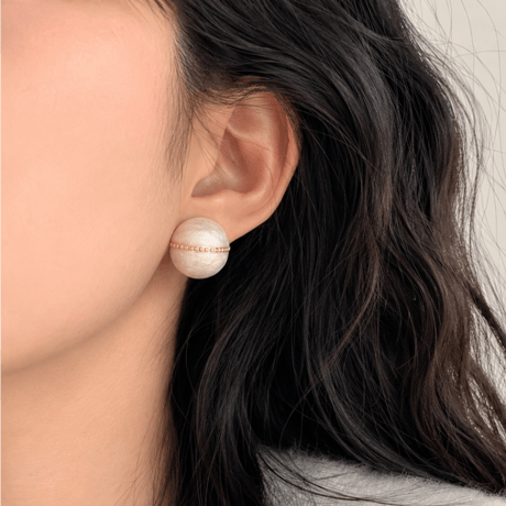 enamel gold line earrings　SH1145