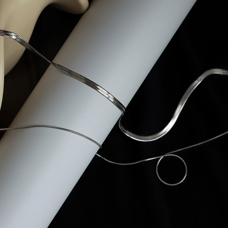 double layered metal necklace　SH1144