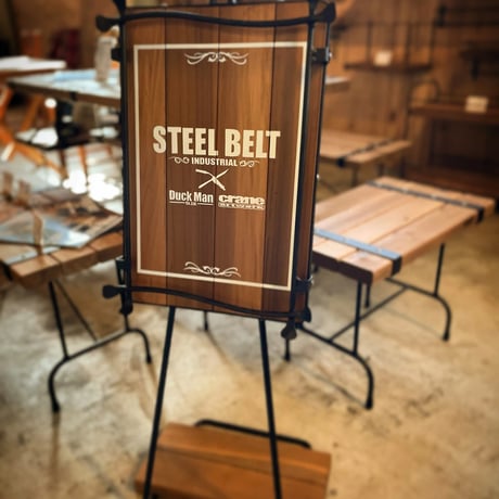 【 STEEL BELT 】メニューボード スタンド