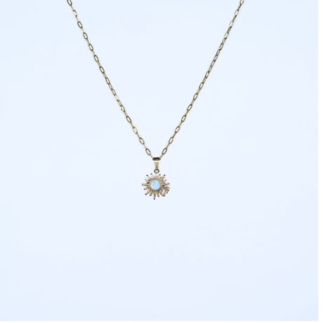 SOL Larimar Necklace【gold】