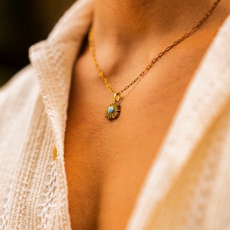 SOL Larimar Necklace【gold】