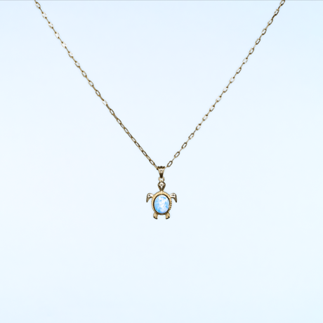 Larimar Honu Necklace【gold】