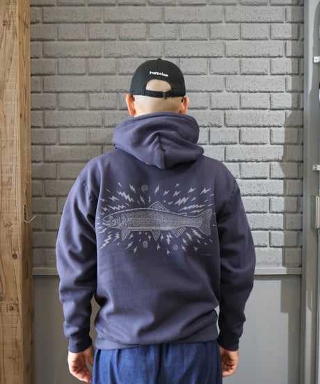 〈RAY TROLL〉Electric Fish Fleece Hoodie / Navy