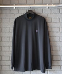 〈NEEDLES〉L/S Mock Neck Tee - Poly Jersey / Black