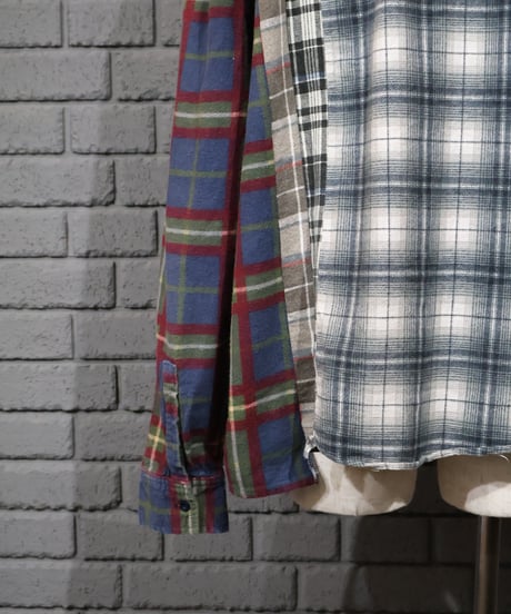 〈REBUILD by NEEDLES〉Flannel Shirt -> 7 Cuts Wide Shirt