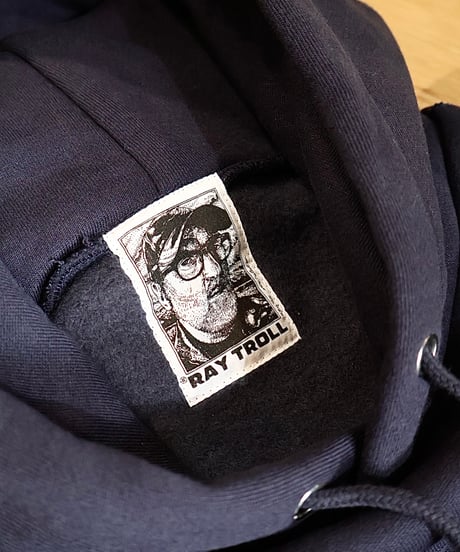 〈RAY TROLL〉Electric Fish Fleece Hoodie / Navy