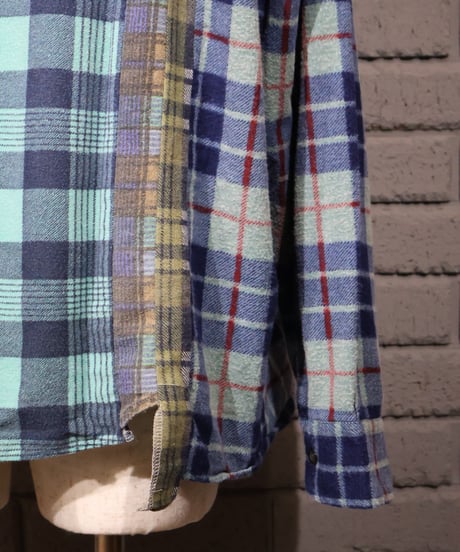 〈REBUILD by NEEDLES〉Flannel Shirt -> 7 Cuts Wide Shirt