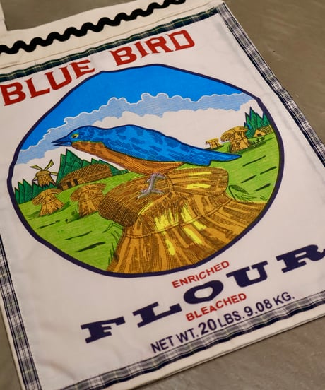 〈PRETTY PLAIN〉Blue Bird Flour Book Bag / Natural