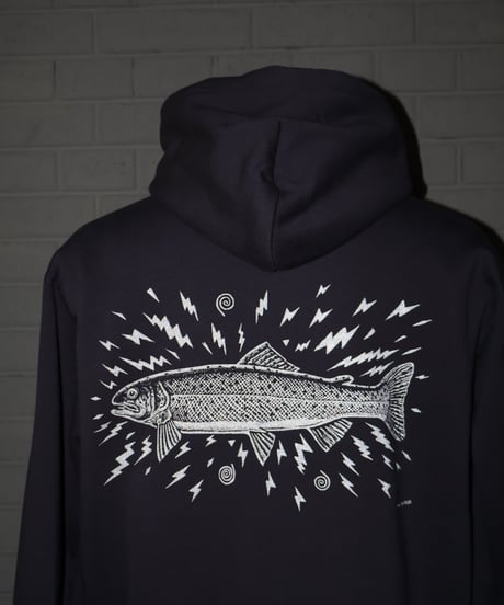 〈RAY TROLL〉Electric Fish Fleece Hoodie / Navy