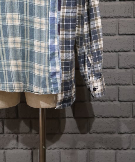 〈REBUILD by NEEDLES〉Flannel Shirt -> 7 Cuts Wide Shirt