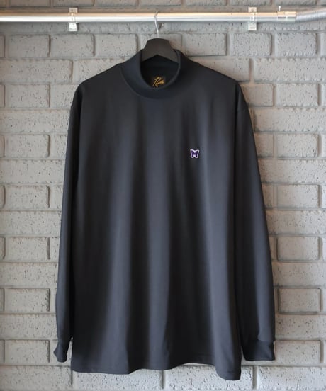 〈NEEDLES〉L/S Mock Neck Tee - Poly Jersey / Black