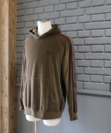 〈NEEDLES〉Track Hoody - C/PE Velour / Taupe