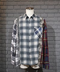 〈REBUILD by NEEDLES〉Flannel Shirt -> 7 Cuts Wide Shirt