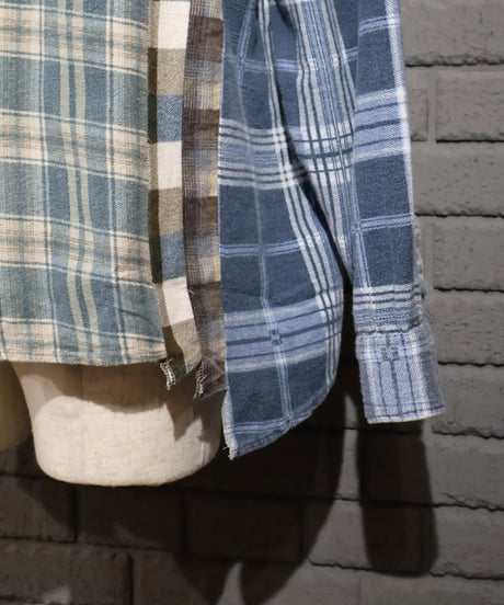 〈REBUILD by NEEDLES〉Flannel Shirt -> 7 Cuts Wide Shirt