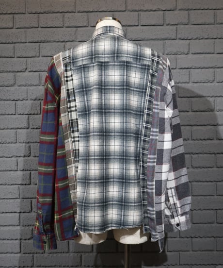 〈REBUILD by NEEDLES〉Flannel Shirt -> 7 Cuts Wide Shirt