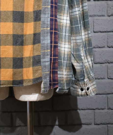 〈REBUILD by NEEDLES〉Flannel Shirt -> 7 Cuts Wide Shirt