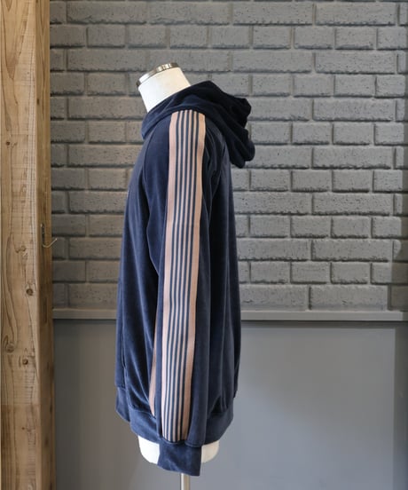 〈NEEDLES〉Track Hoody - C/PE Velour / Steel Blue