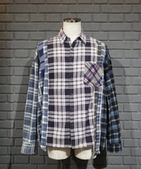〈REBUILD by NEEDLES〉Flannel Shirt -> 7 Cuts Wide Shirt