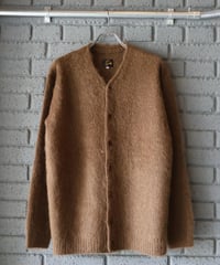 〈NEEDLES〉Mohair Crew Neck Cardigan - Solid / Brown