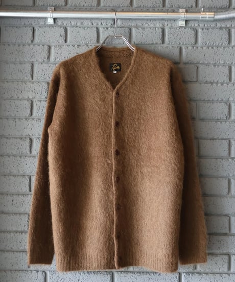 〈NEEDLES〉Mohair Crew Neck Cardigan - Solid